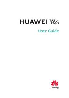 Huawei Y6s manual. Smartphone Instructions.